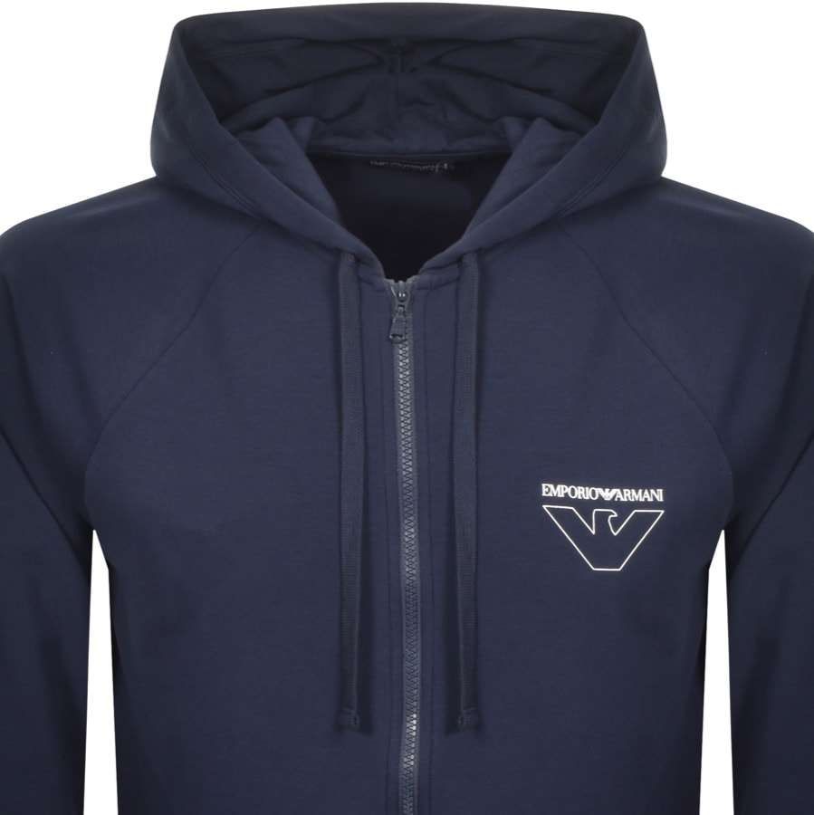 Alternative Image for ProductEmporio Armani Lounge logo Hoodie Navy2